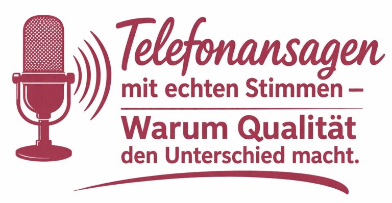 Telefonansagen mit echten Stimmen – Warum Qualität den Unterschied macht