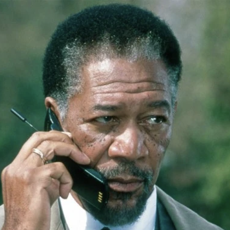 Morgan Freeman Sprecher spricht Telefonansagen für WICO