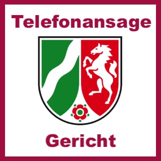 Telefonansage Gericht