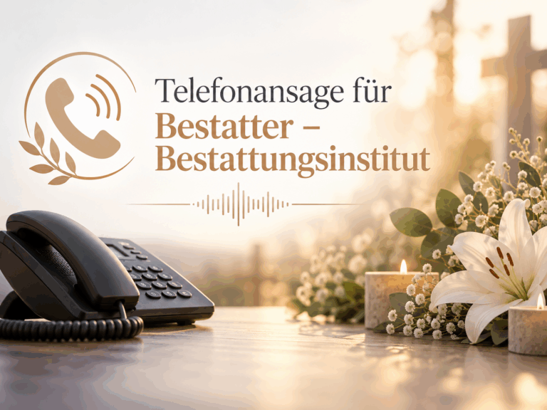 Telefonansage für – Bestatter – Bestattungsinstitut